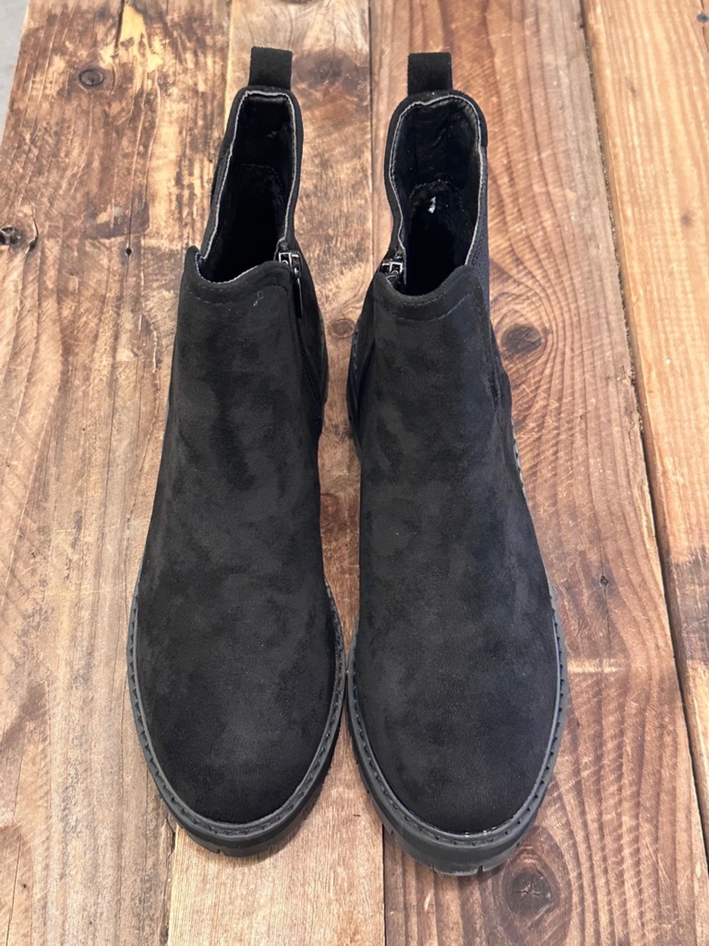 Black Suede Chelsea Ankle Boots - Men